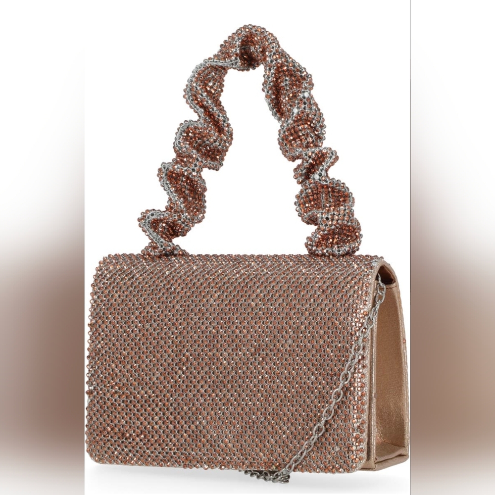Jessica McClintock Carla top handle rhinestone bag